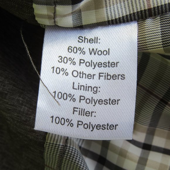 Men's Size Large Jos A Bank Tailored Fit Gray Quilted Wool Blend Vest - Picture 11 of 12